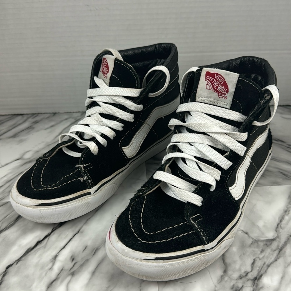 Vans Old Skool SK8HI black skateboarding sneaker shoes youth size 5